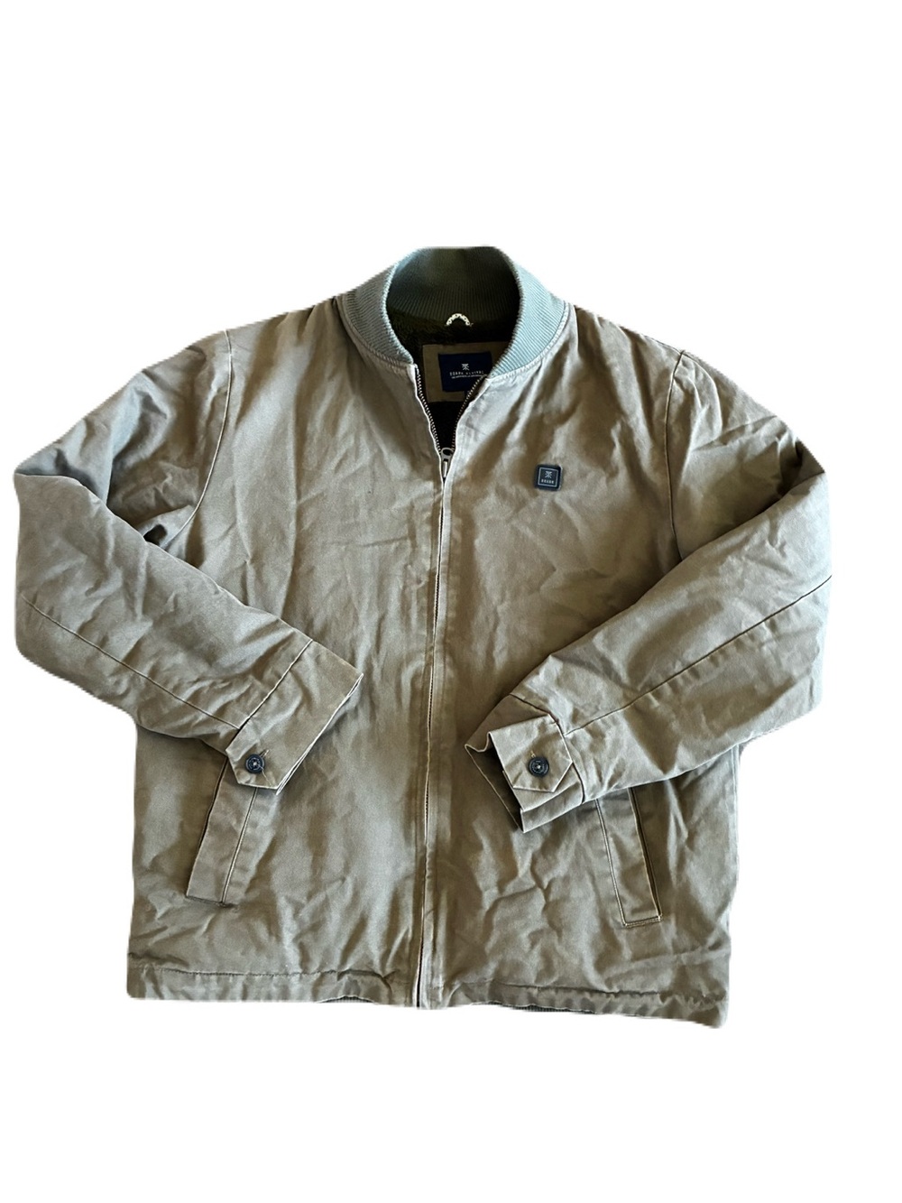 Roark Revival Nordsman Sherpa Lined Canvas Bomber Men’s XL Olive